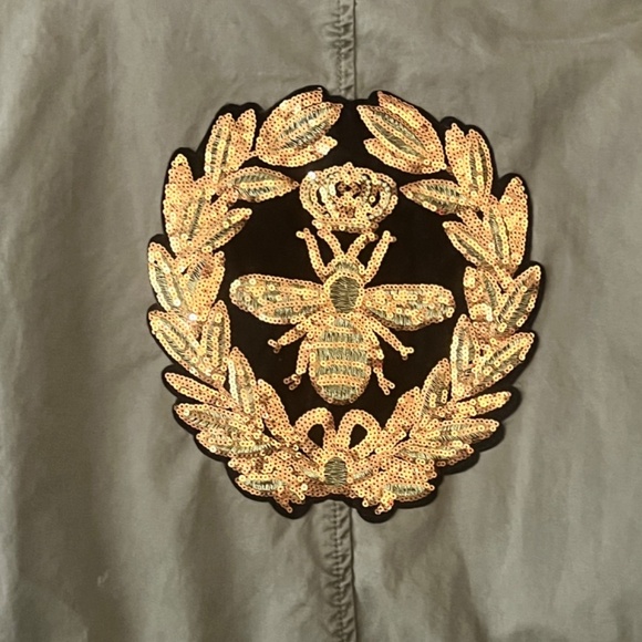 CLOSED Military Zip Up Jacket with Inner Jacket and Sequin Detailing Sz M - Picture 8 of 14